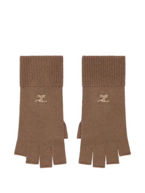 Courrèges ribbed fingerless gloves