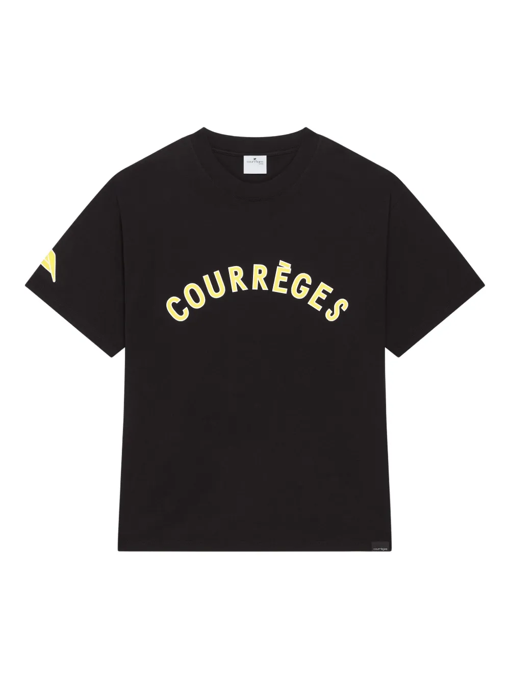 Courrèges logo-print short-sleeve T-shirt Zwart