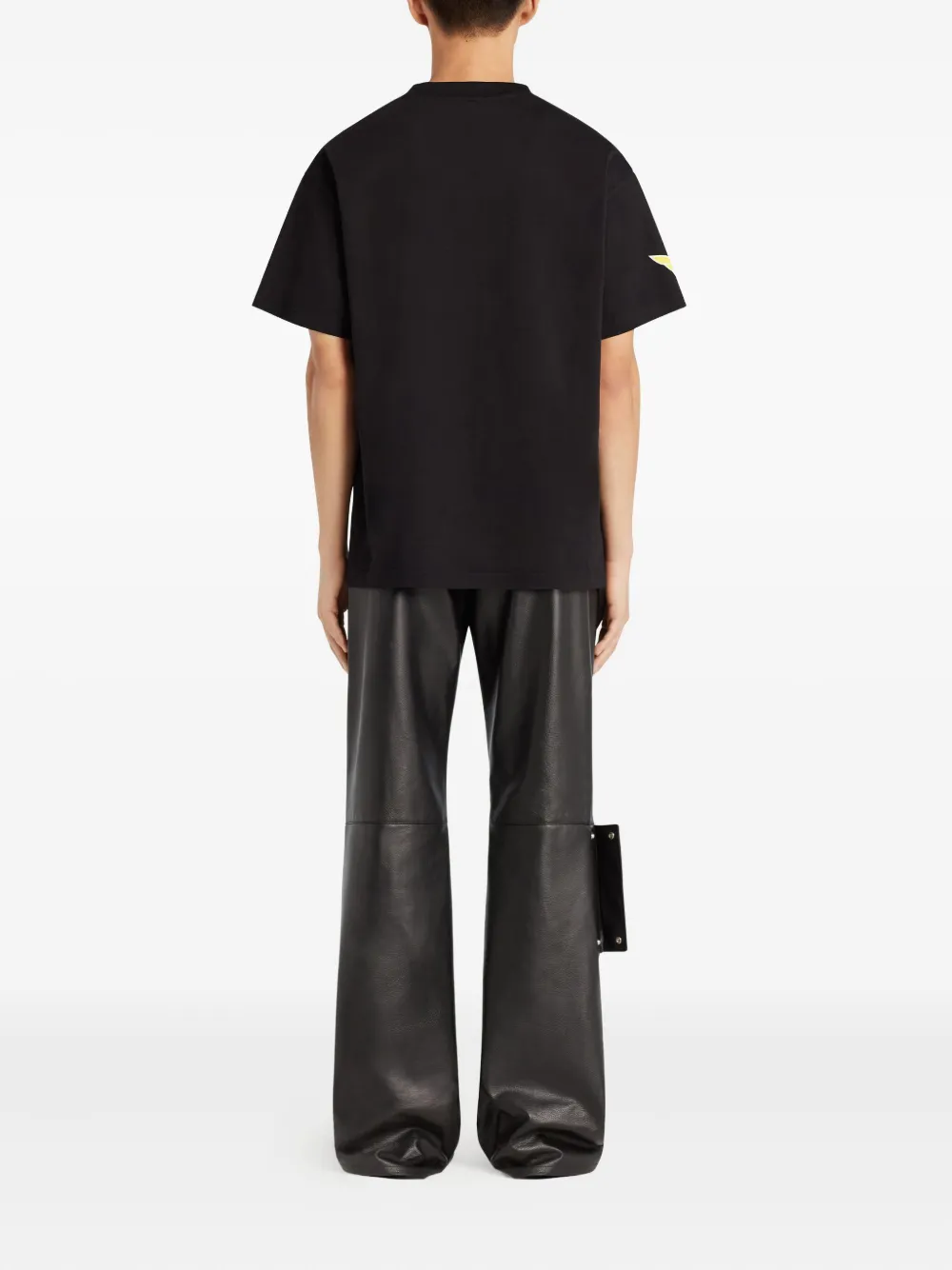 Courrèges logo-print short-sleeve T-shirt Zwart