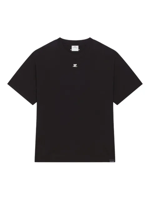 Courrèges logo-embroidered short-sleeve T-shirt