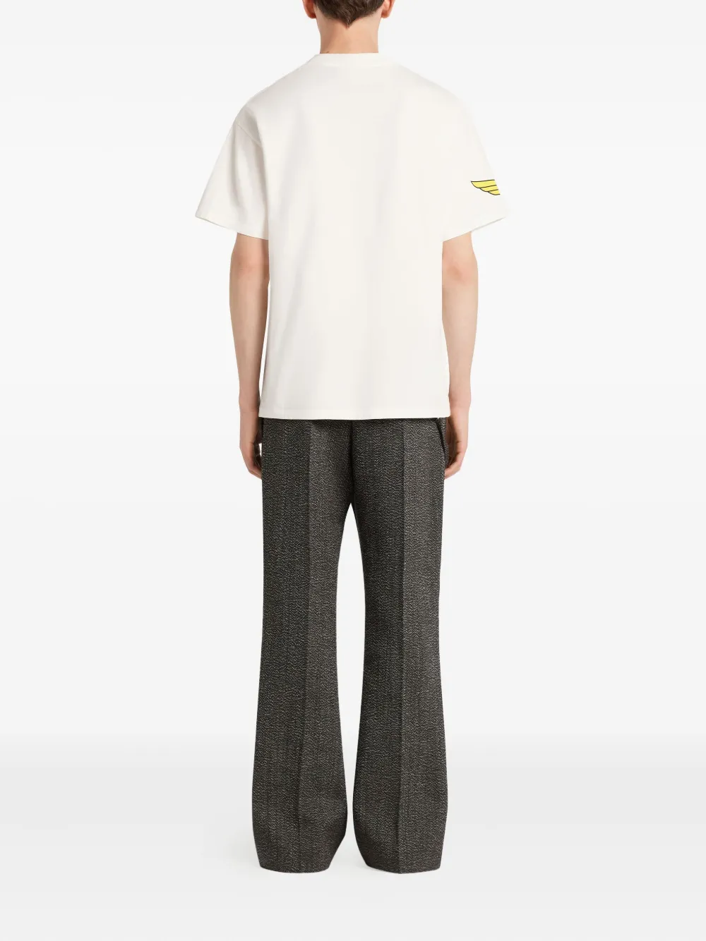 Courrèges T-shirt met logoprint Beige
