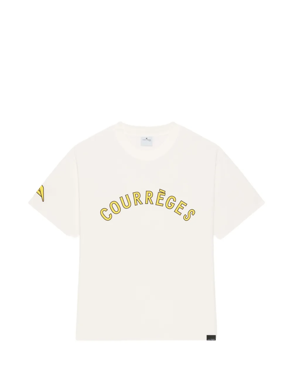 Courrèges logo-print T-shirt - Toni neutri