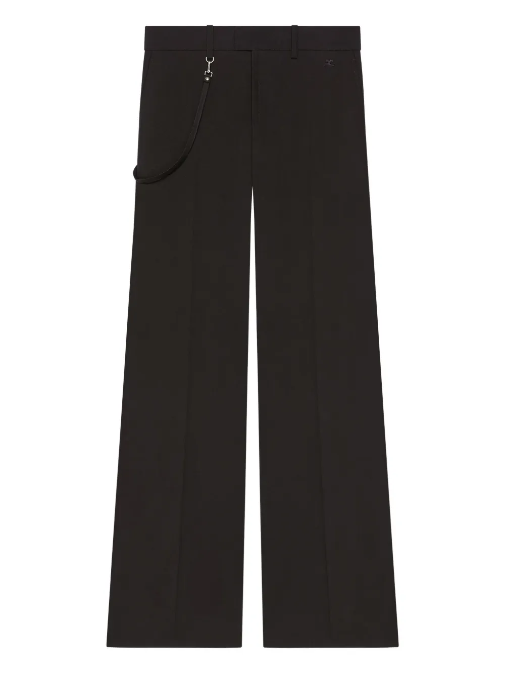 Courrèges twill bootcut trousers Zwart
