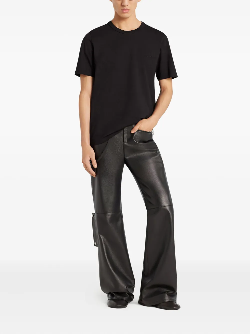 Courrèges crew-neck T-shirt Zwart