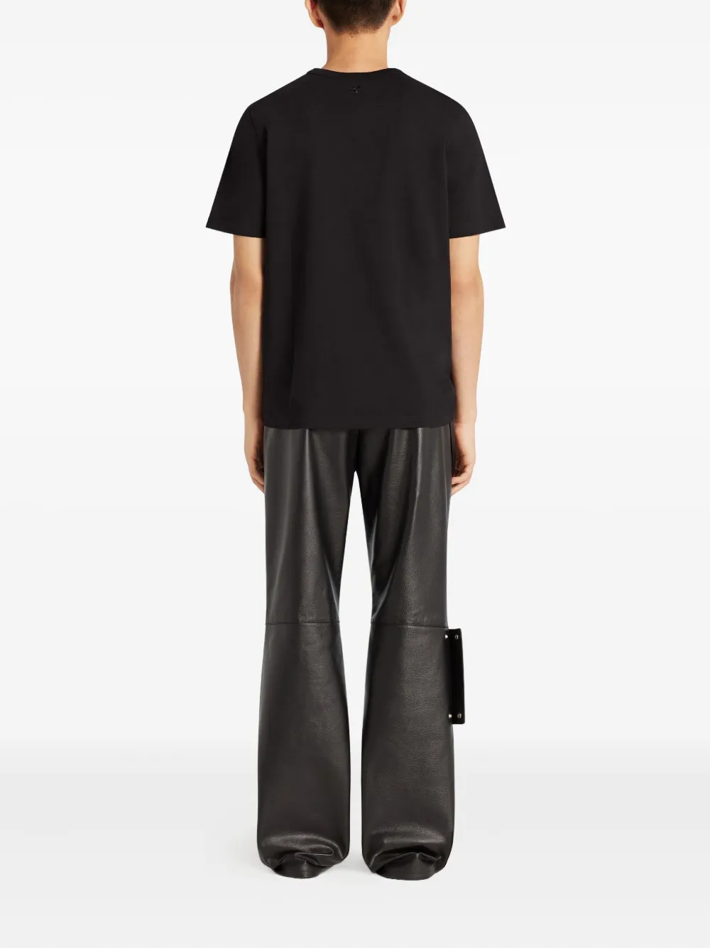 Courrèges crew-neck T-shirt Zwart