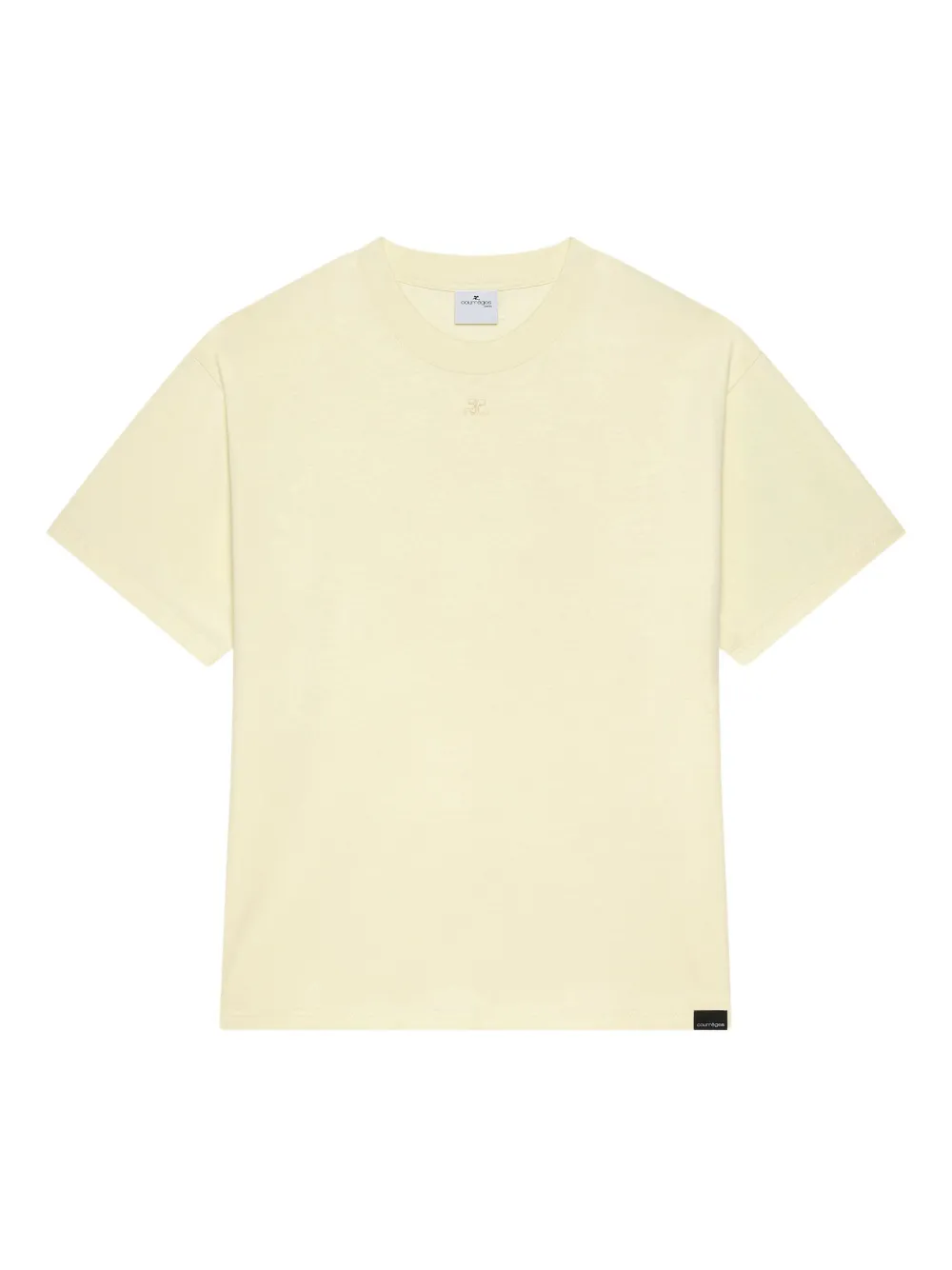 Courrèges AC-logo T-shirt Geel
