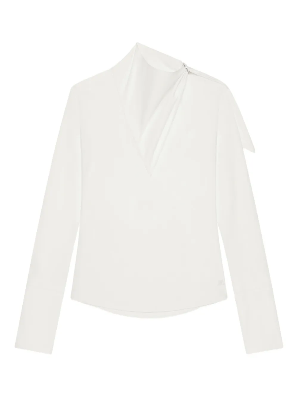 Courrèges Katoenen asymmetrische blouse Beige