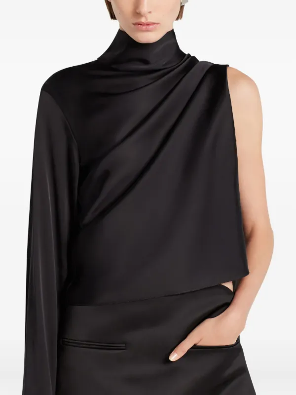 Courrèges アシンメトリー トップ | ブラック | FARFETCH JP