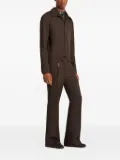 Courrèges twill bootcut trousers - Brown