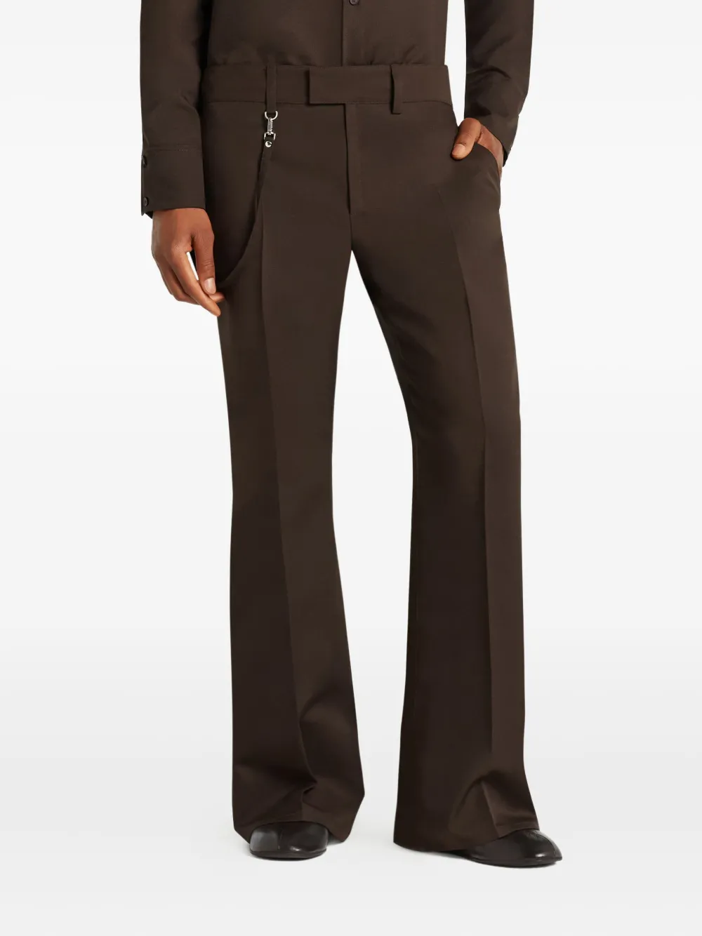 Courrèges Twill bootcut broek Bruin