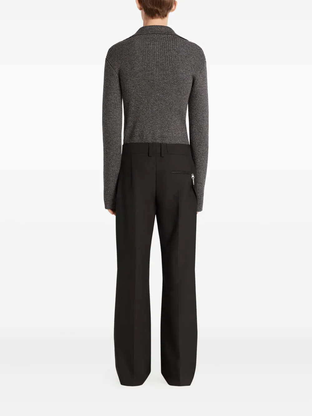 Courrèges Ribgebreide polotop Grijs