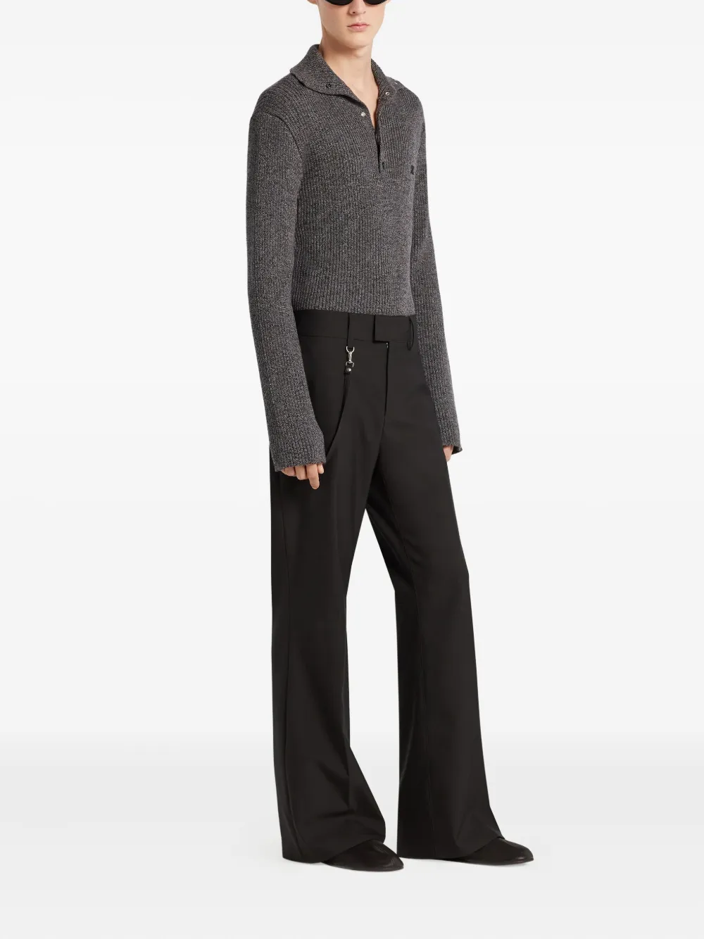 Courrèges Ribgebreide polotop Grijs