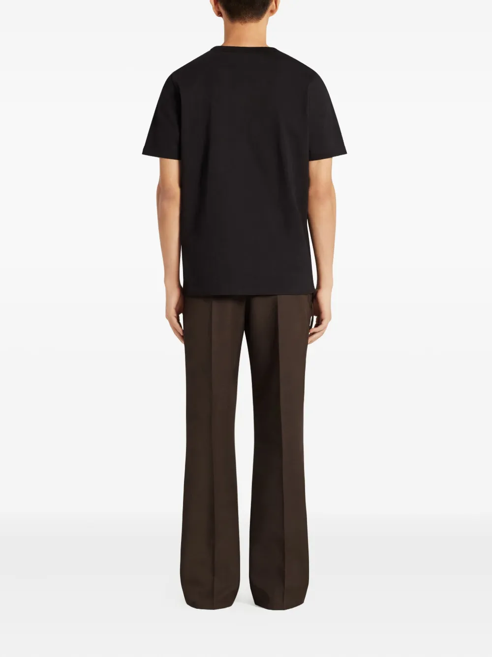 Courrèges wing-print T-shirt Zwart