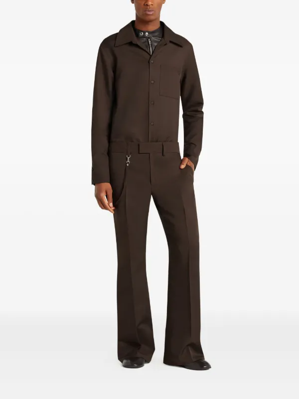 Courrèges button-up Shirt | Brown | FARFETCH CA