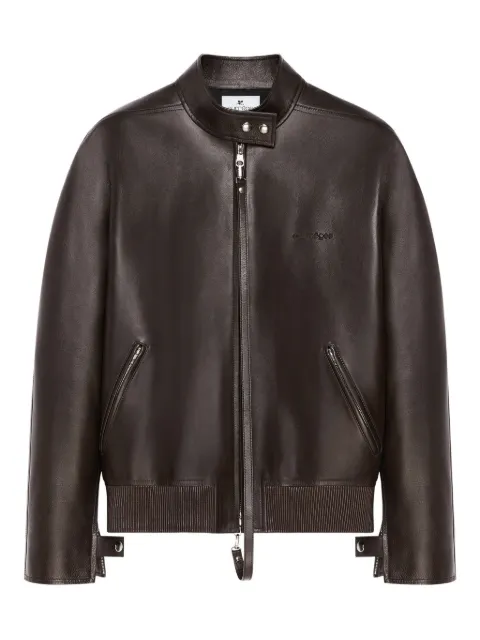 Courrèges zip-up leather jacket