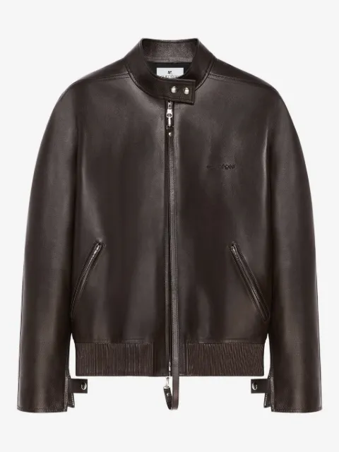 Courrèges zip-up leather jacket