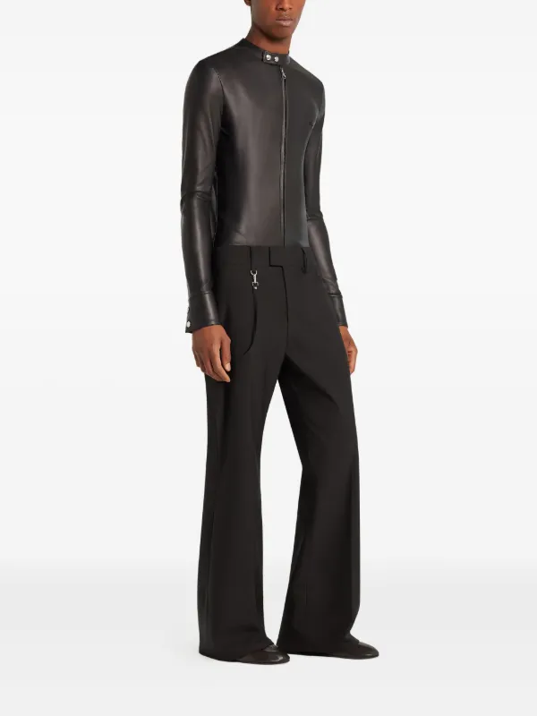 courrèges hommes Courrèges zip-up Biker Jacket | Black | FARFETCH IN