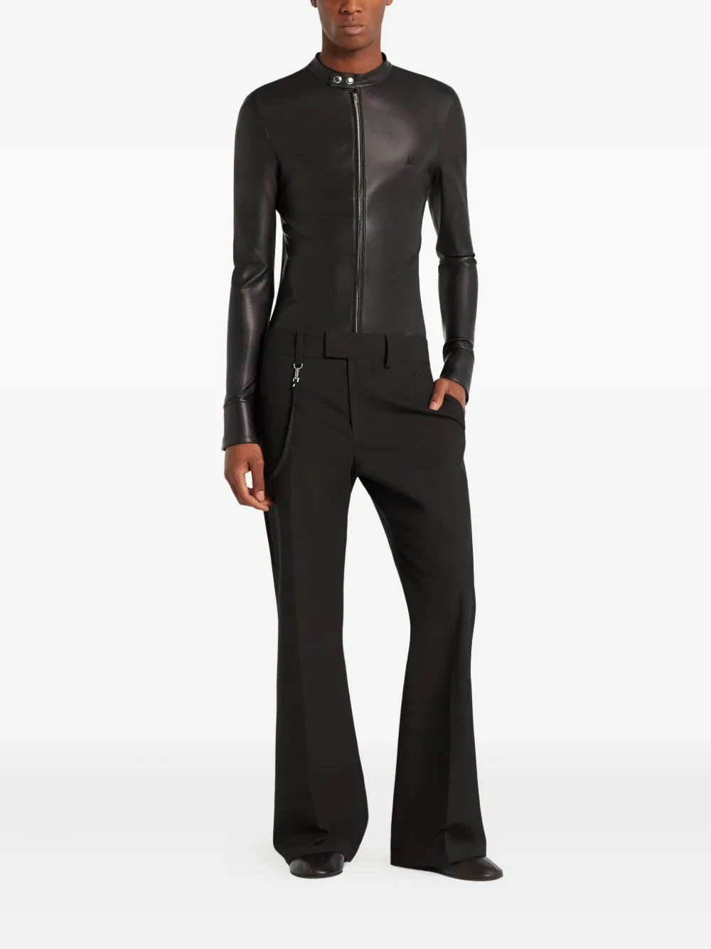 Courrèges Bikerjack met rits Zwart