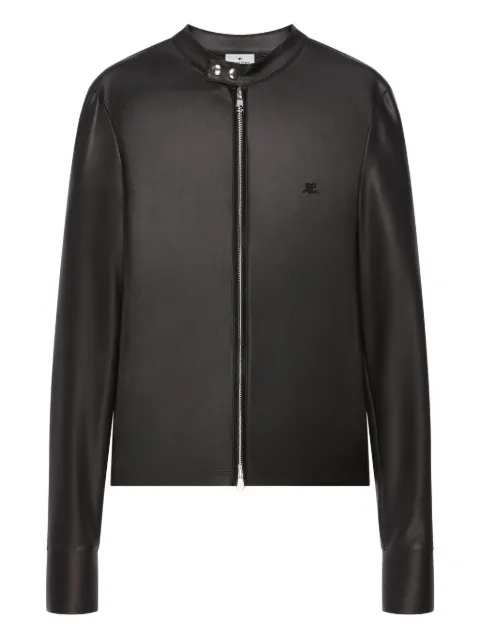 Courrèges Jaqueta biker com zíper