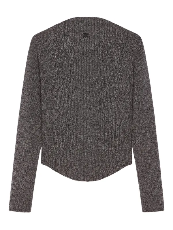 Courrèges Ribbed-knit Sweater in Grey