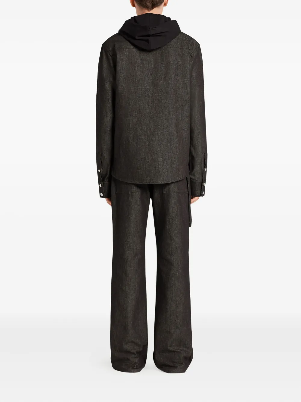 Courrèges Button-up Utility Overshirt In Black