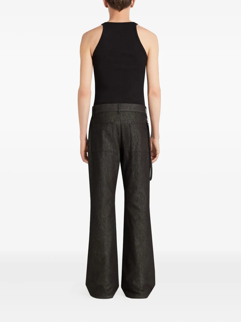 Courrèges Bootcut jeans met twee zakken Zwart
