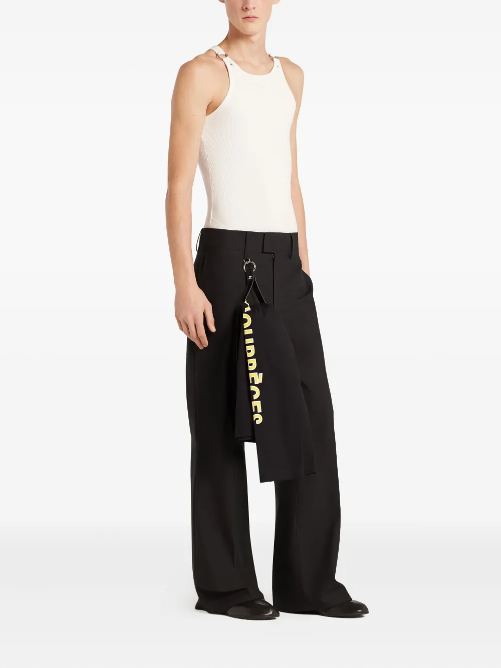 Courrèges buckle-detail sleeveless top Wit