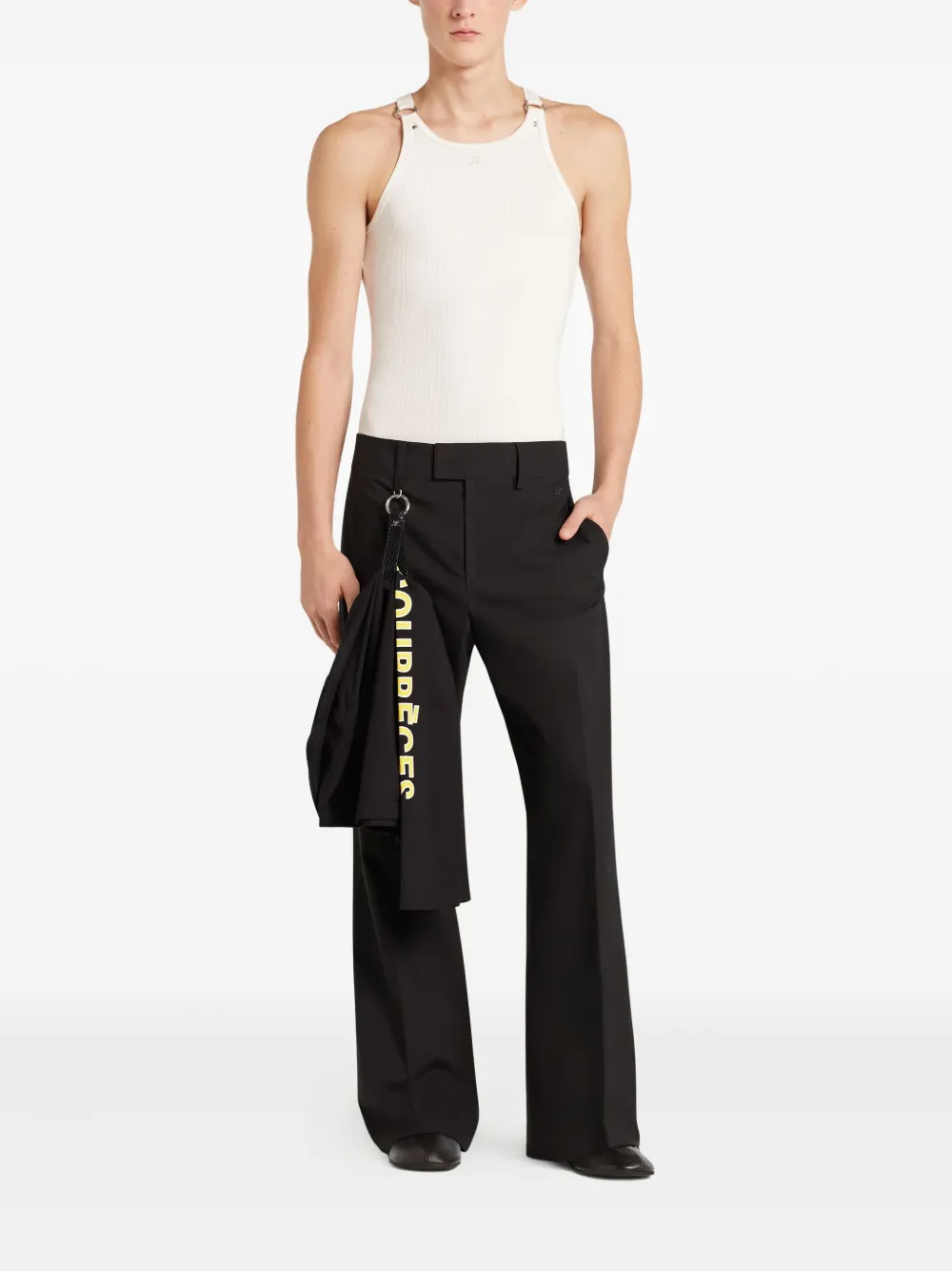 Courrèges buckle-detail sleeveless top Wit