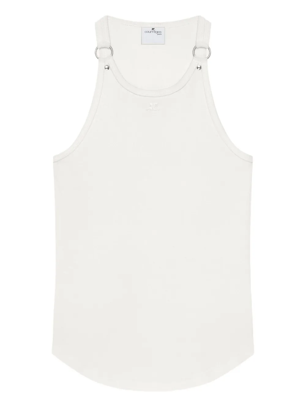 Courrèges buckle-detail sleeveless top Wit