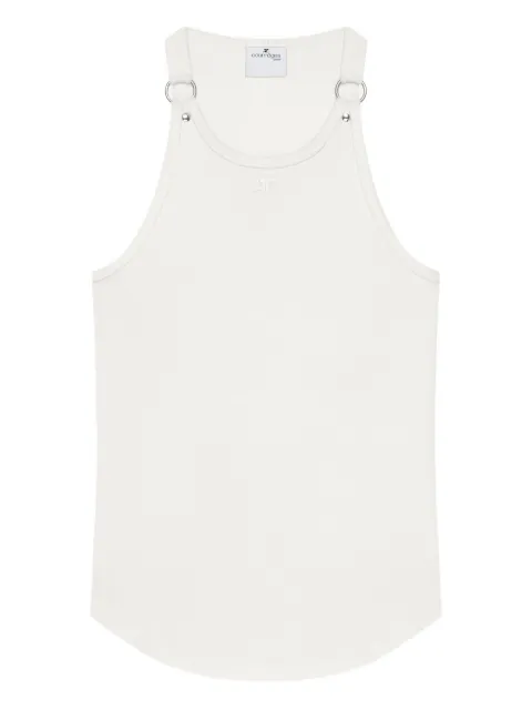 Courrèges buckle-detail sleeveless top