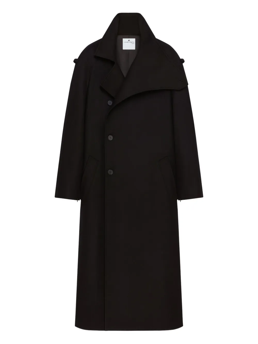 Courrèges Trenchcoat met dubbele rij knopen Zwart