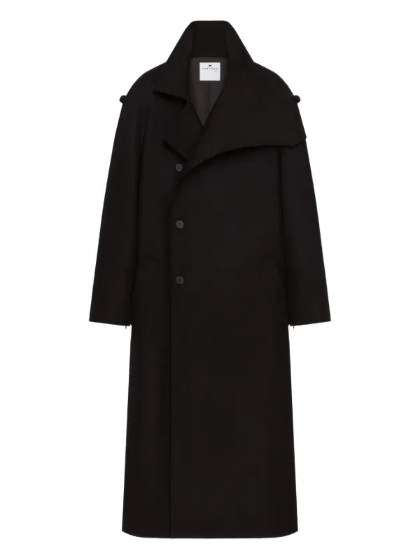 Courrèges Double-breasted Trench Coat in Black