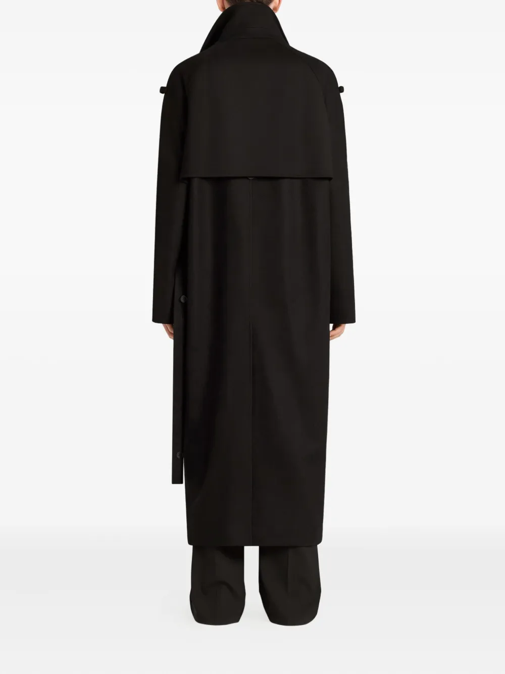 Courrèges Trenchcoat met dubbele rij knopen Zwart