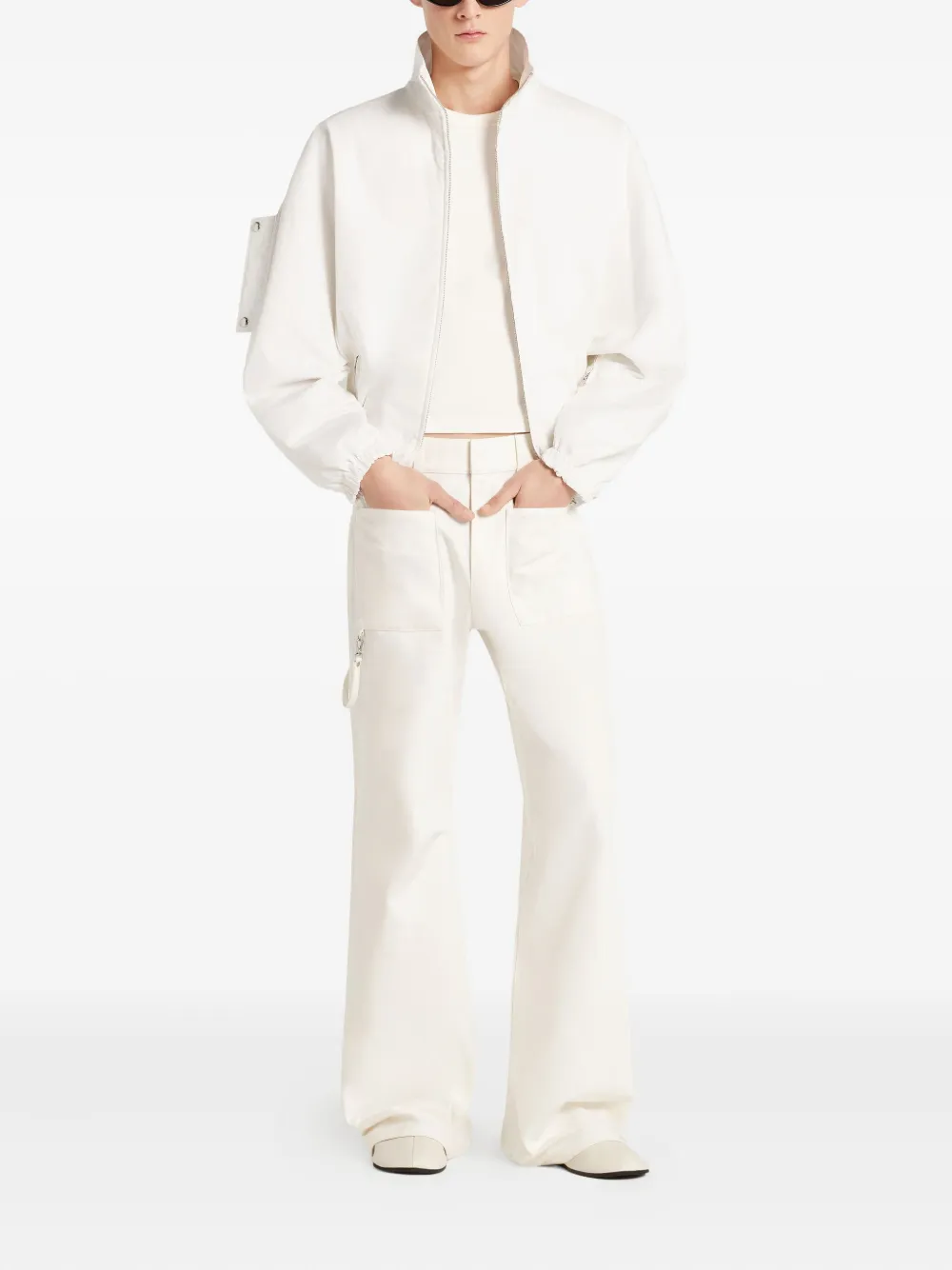 Courrèges zippered cropped jacket | Lightweight Jackets | Image 2
