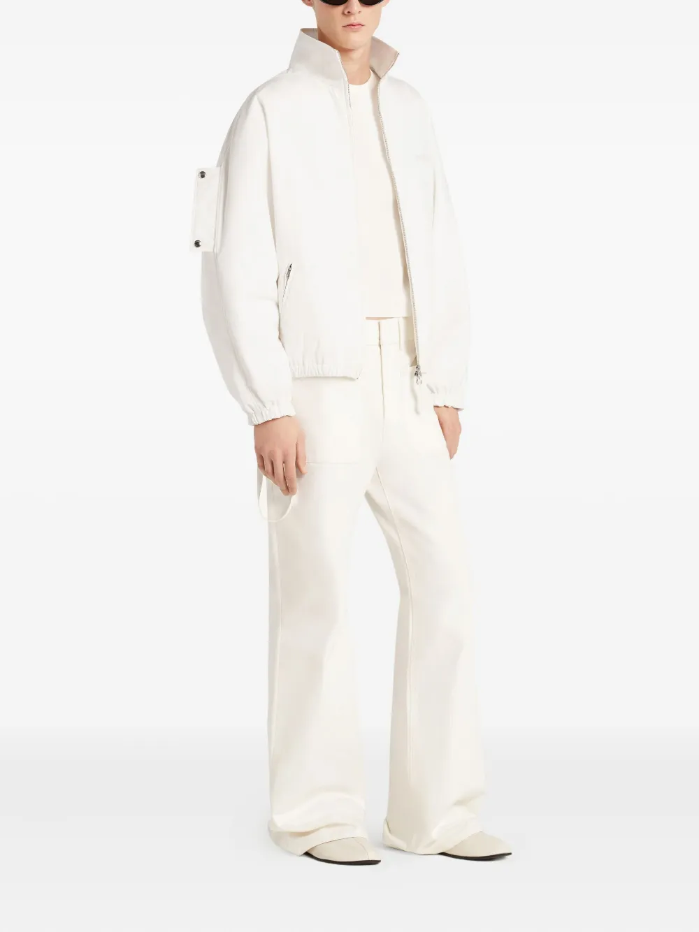 Courrèges Cropped jack met rits Wit