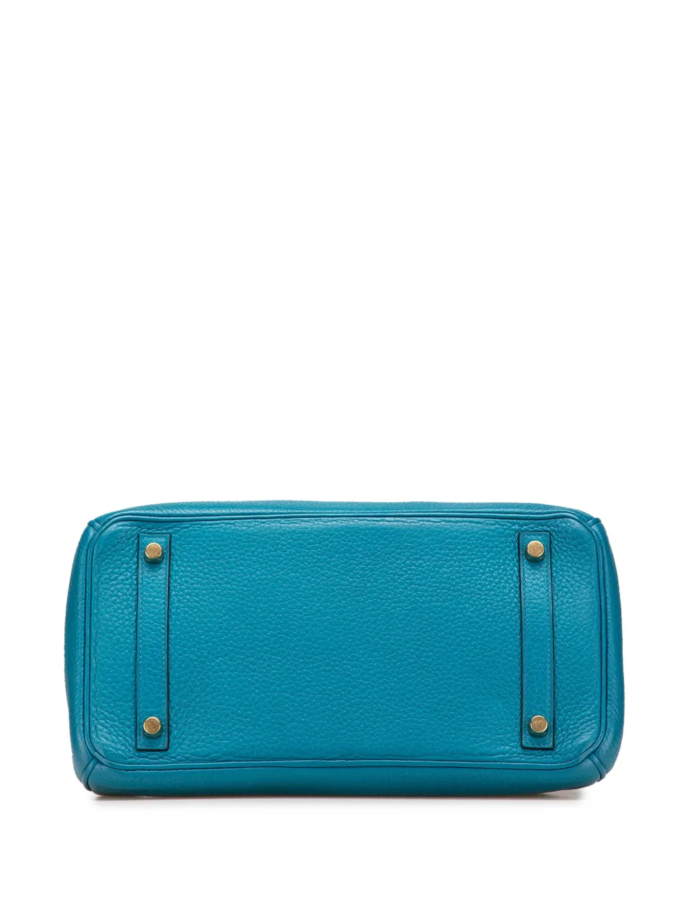 Pre-owned Hermes 1999 Clemence Birkin Retourne 30 Handbag In Blue