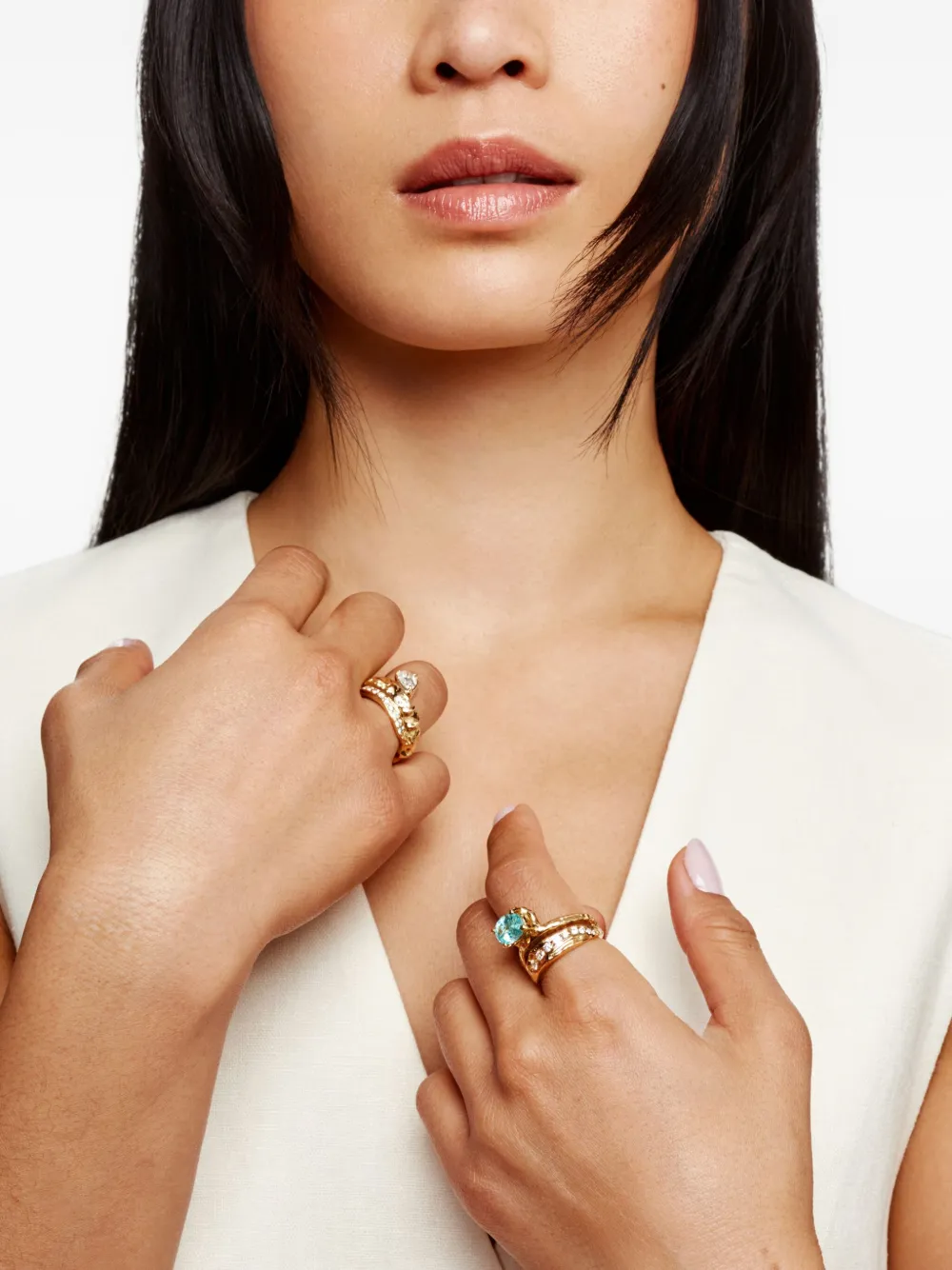 NADIA SHELBAYA 18kt yellow gold Paraiba tourmaline ring | Fine Jewelry | Image 2
