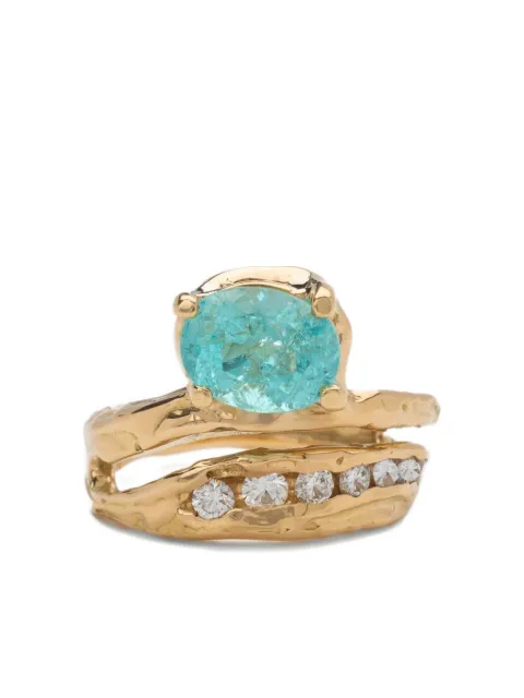 NADIA SHELBAYA 18kt yellow gold Paraiba tourmaline ring