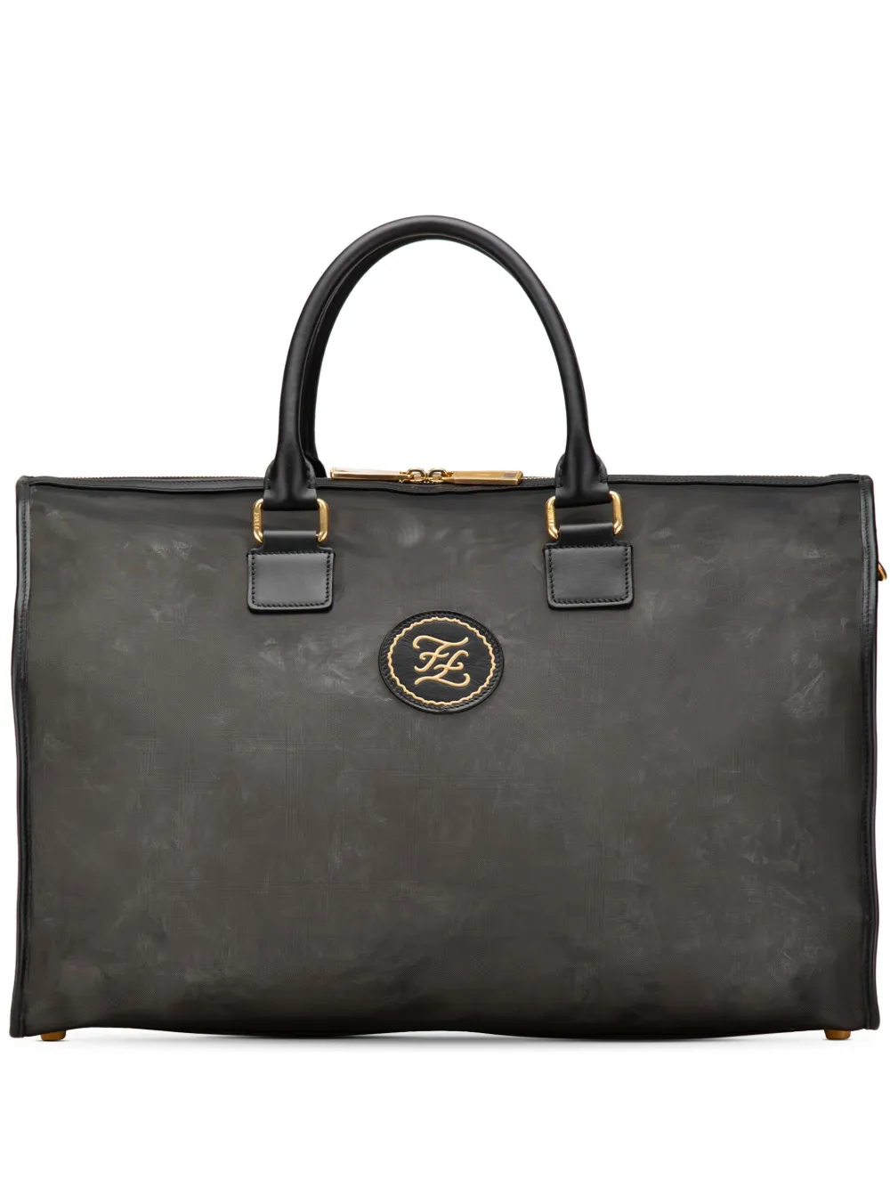Fendi Pre-Owned 2000-2024 Mesh Karligraphy Duffle Bag travel bag | Black | Image 1