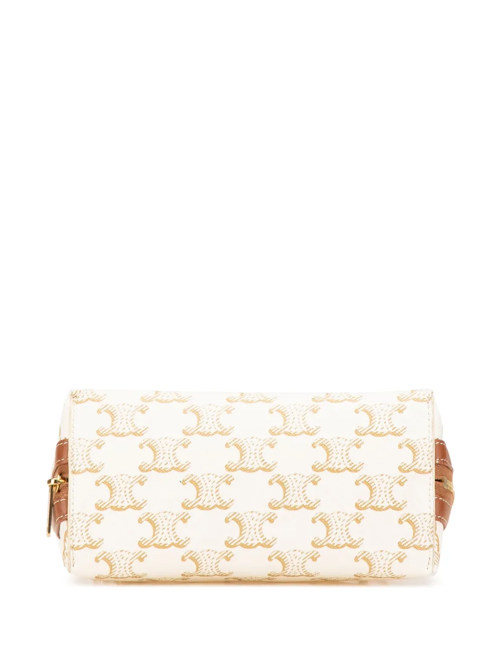 Pre-owned Celine 2021 Triomphe Coated Canvas Clutch On Chain Crossbody Bag