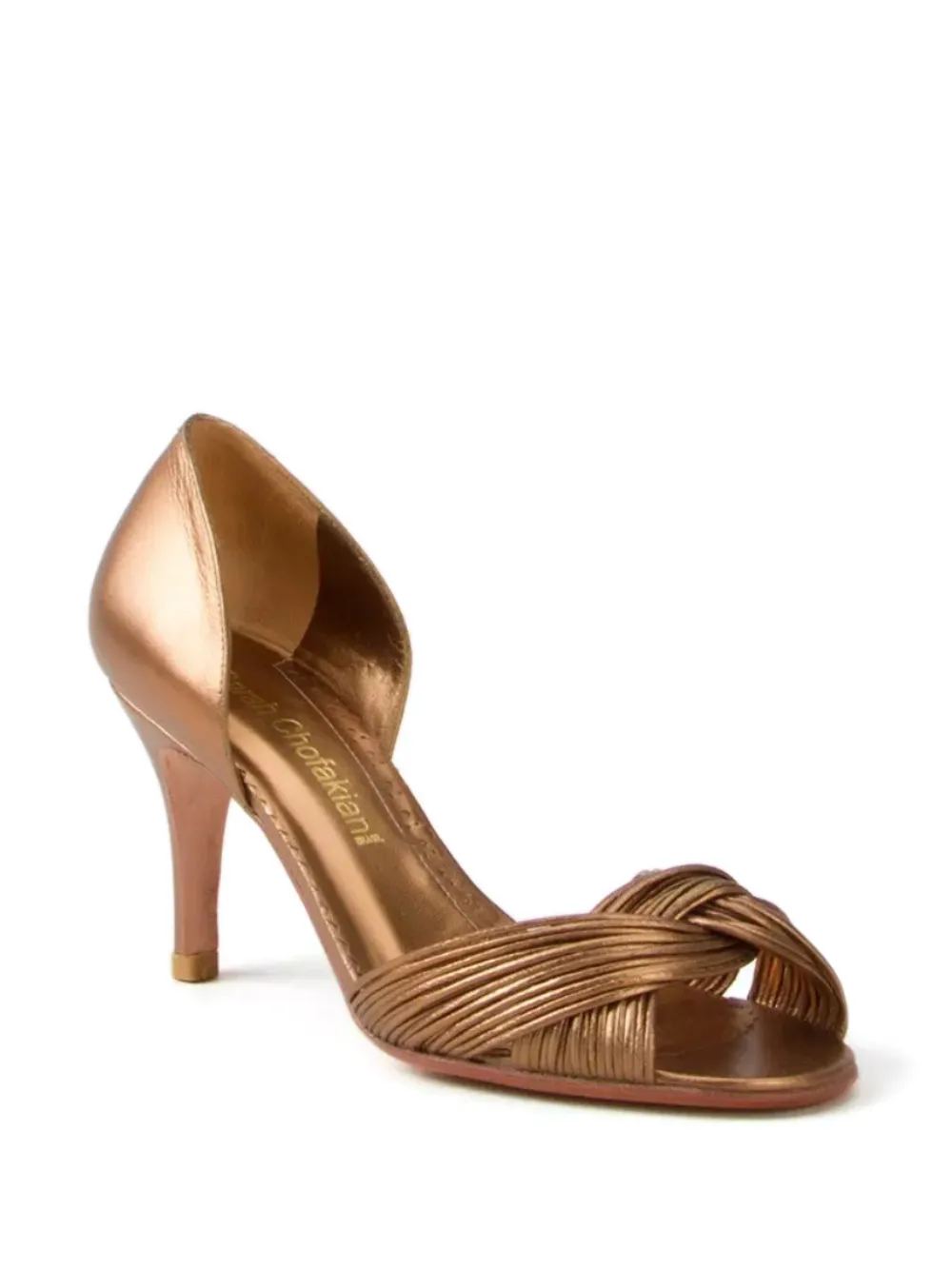 Sarah Chofakian 65 mm Colagem sandalen Goud