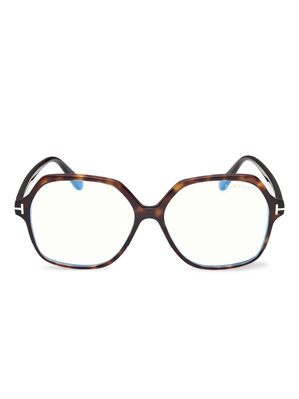 TOM FORD Eyewear Bril met achthoekig montuur Bruin