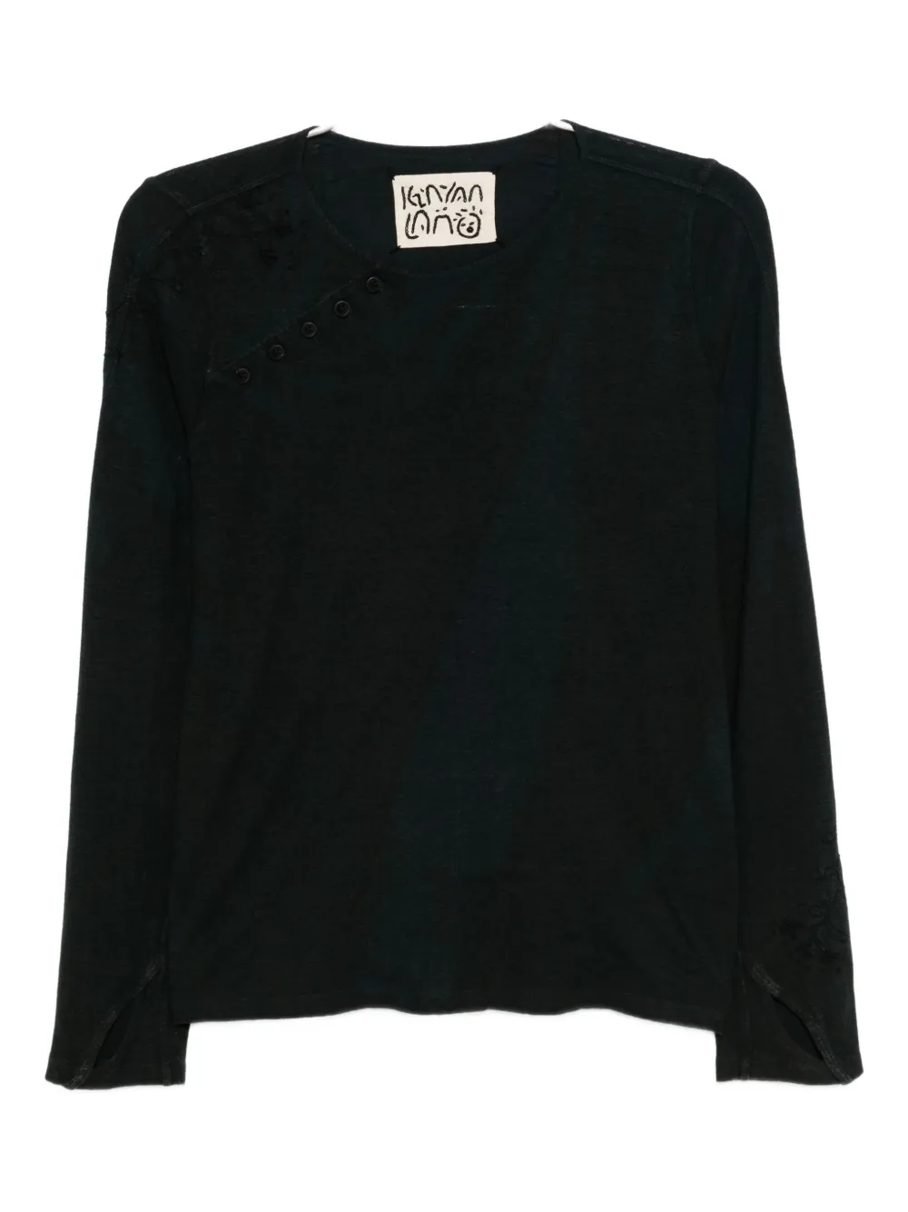 Kinyan Lam Slanted Collar Cotton Top