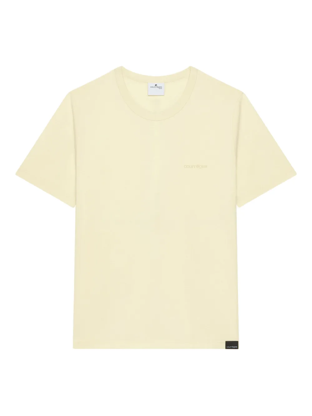 Courrèges logo-embroidered T-shirt Geel