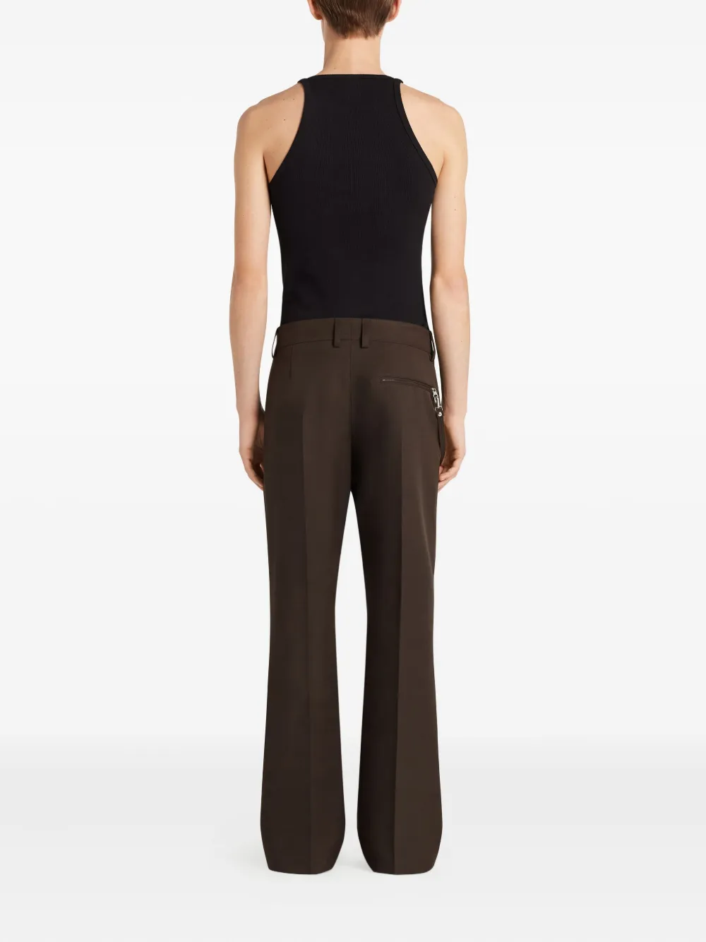 Courrèges Mouwloze tanktop met diepe ronde hals Zwart