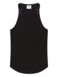 Courrèges scoop-neck sleeveless tank - Black