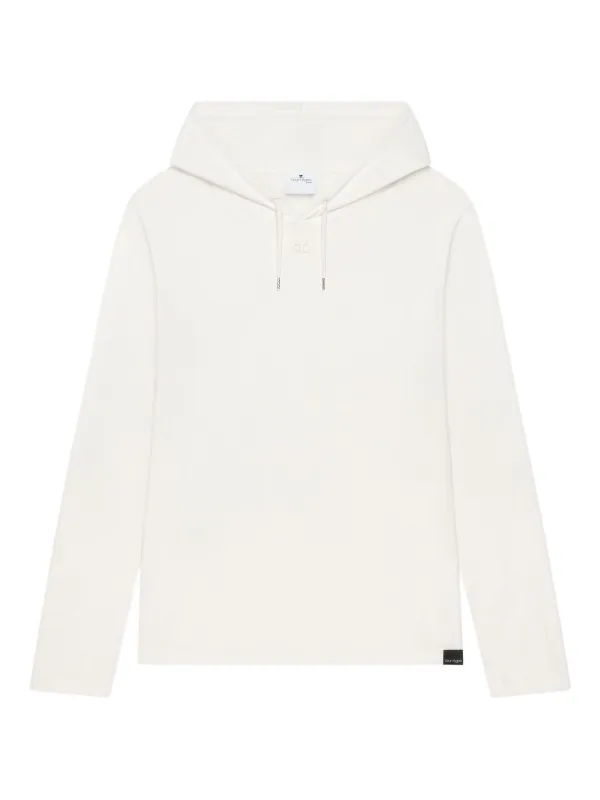 Courrèges Asymmetric Long-sleeve Hoodie in White
