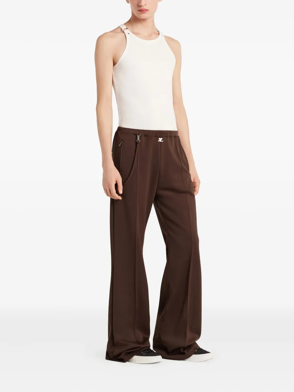 Courrèges Trainingsbroek met detail Bruin