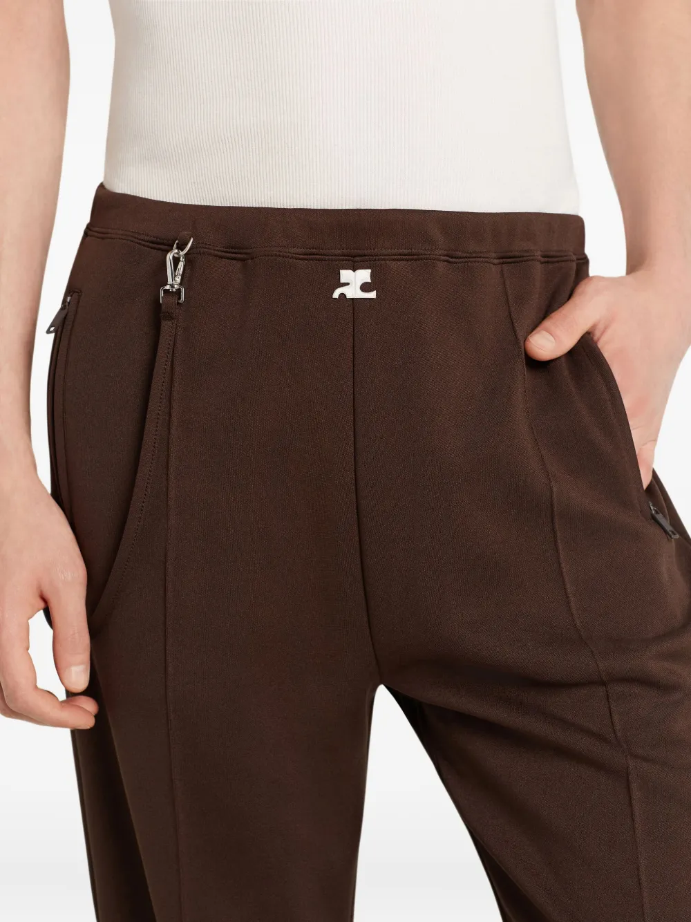 Courrèges Trainingsbroek met detail Bruin