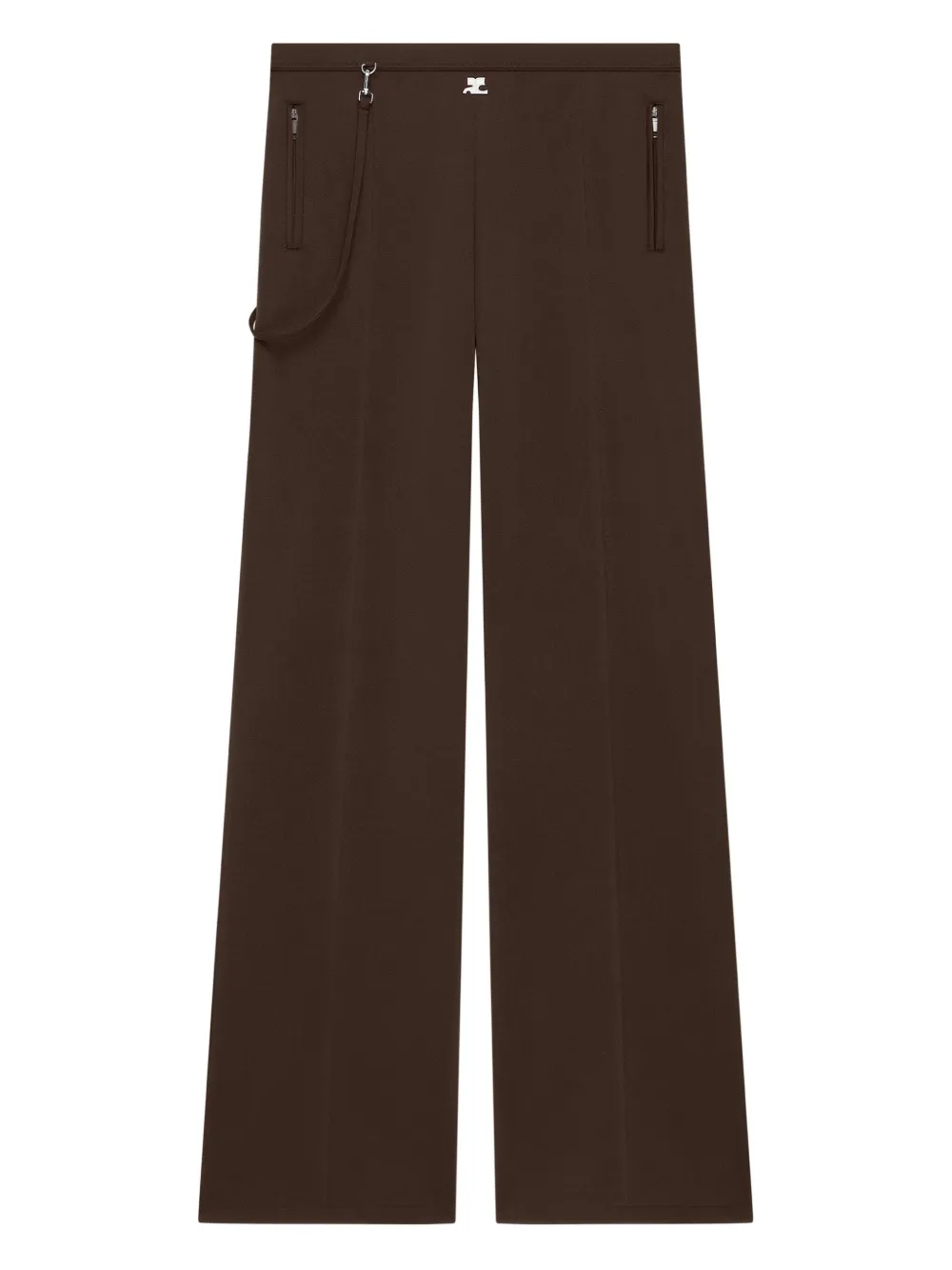 Courrèges Strap-detail Track Pants In Brown